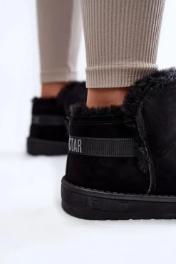 Big Star Shoes Śniegowce Damskie*Damskie Botki Śniegowce Big Star KK274622 Czarne