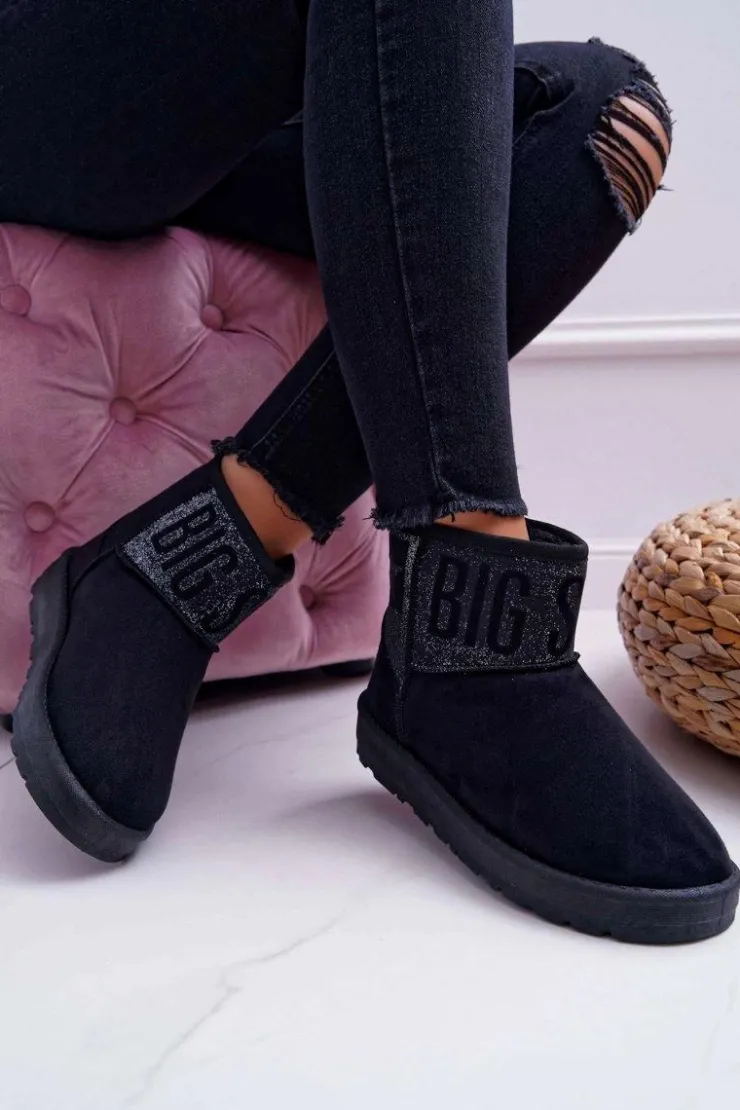Big Star Shoes Śniegowce Damskie*Damskie Botki Śniegowce Ocieplane Czarne Big Star EE274260