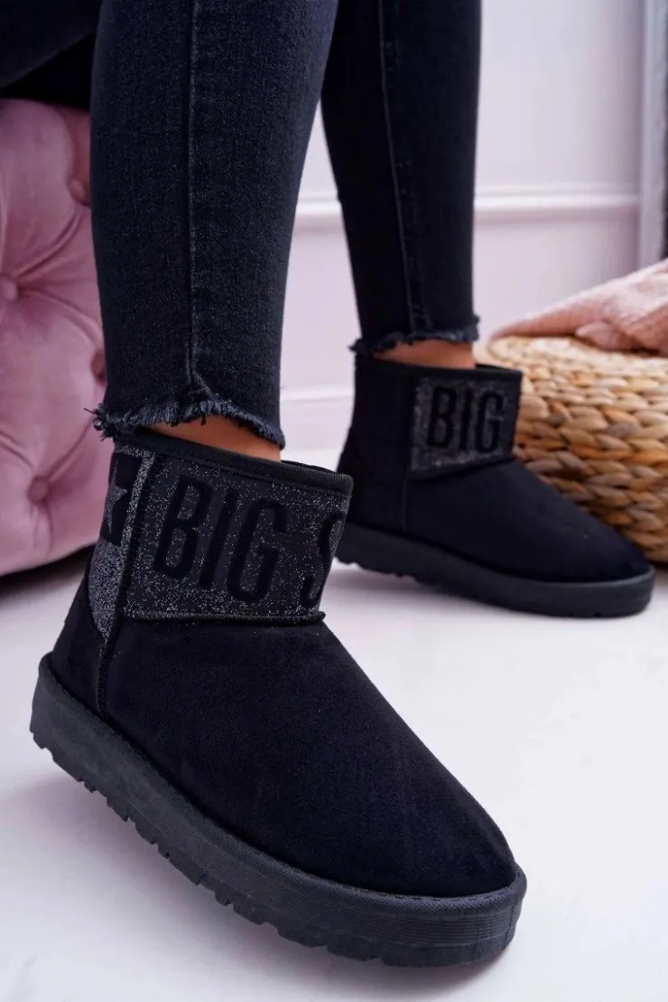 Big Star Shoes Śniegowce Damskie*Damskie Botki Śniegowce Ocieplane Czarne Big Star EE274260