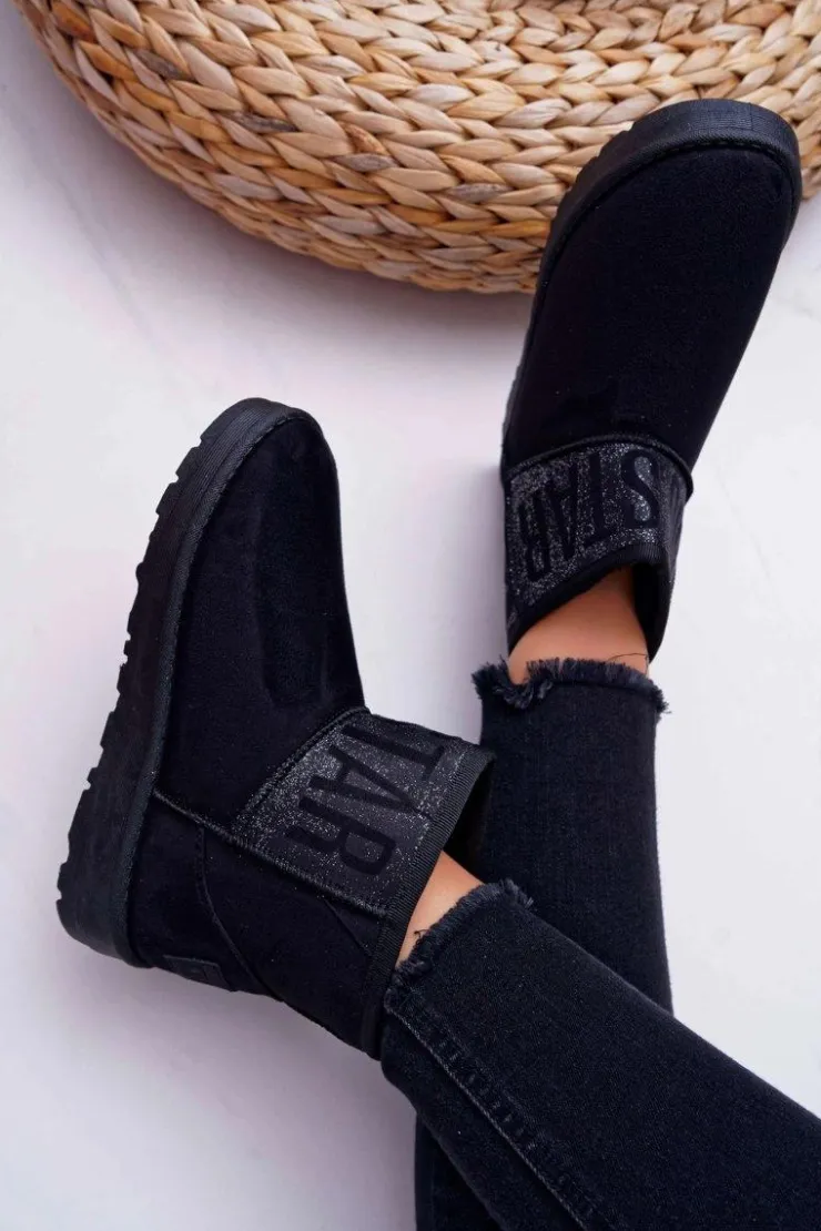 Big Star Shoes Śniegowce Damskie*Damskie Botki Śniegowce Ocieplane Czarne Big Star EE274260