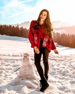 Damskie Boto Damskie Botki Śniegowce Ocieplane Futerkiem Czarne Veme