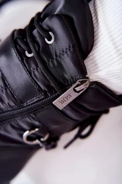 GOE Damskie Botki Śniegowce Z Łańcuchem KK2N4018 Czarne