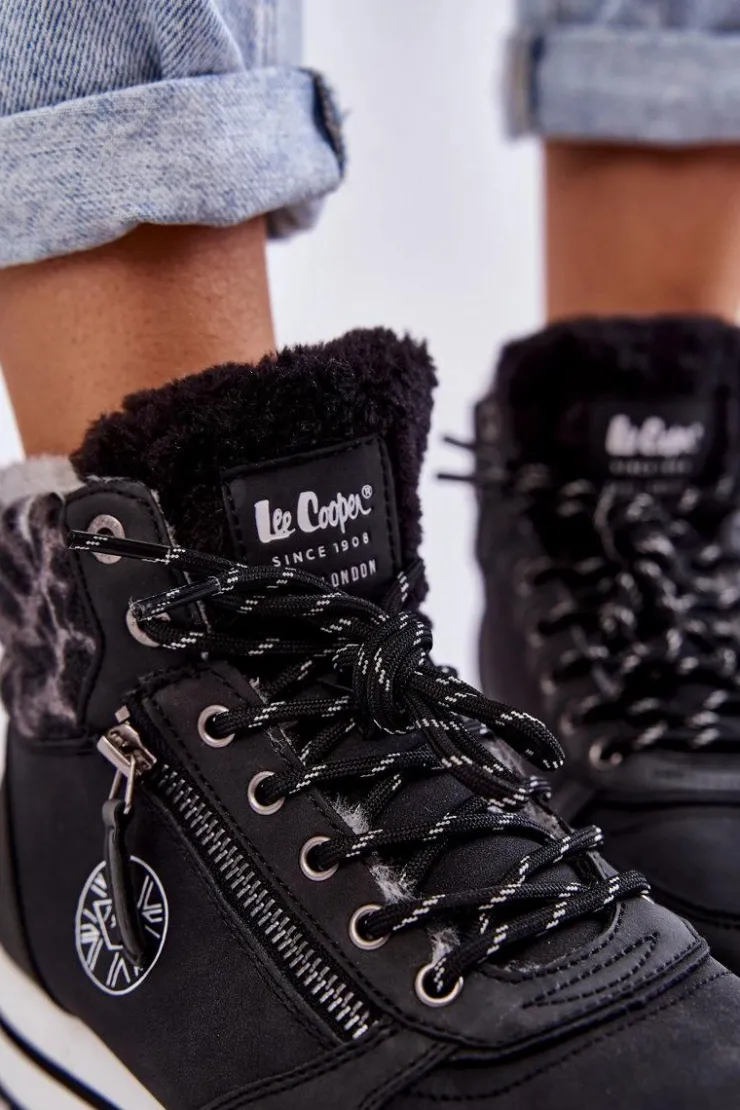 Damskie Lee Cooper Damskie Botki Ocieplane LCJ-22-31-1448 Czarne