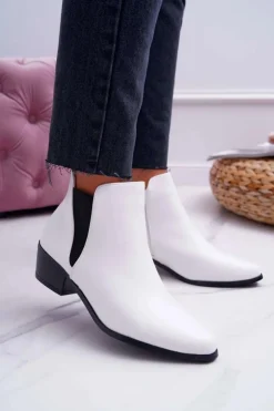 Boto Botki Zimowe Damskie|Brązowe I Beżowe Botki*Damskie Botki Płaskie Białe Murino