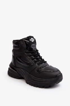 Lee Cooper Damskie Botki Trapery Na Grubej Podeszwie LCJ-23-44-1973L Czarne