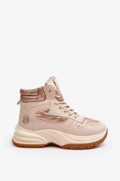 Lee Cooper Trekkingowe Damskie|Damskie Trapery*Damskie Botki Trapery Na Grubej Podeszwie LCJ-23-44-1972L Beżowe