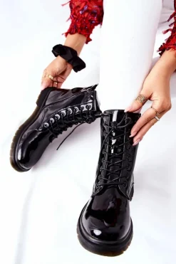 New Cross Jeans Damskie Botki Trzewiki Czarne GG2R4023