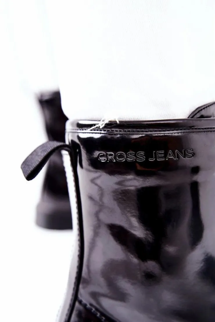New Cross Jeans Damskie Botki Trzewiki Czarne GG2R4023
