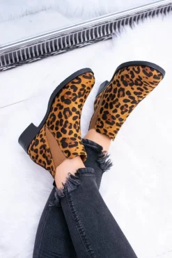 Outlet Boto Damskie Botki w Panterkę Sztyblety Midas