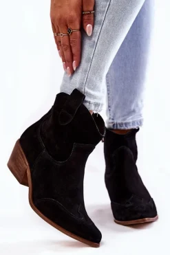 Online Boto Damskie Botki W Szpic Lewski Shoes 3236 Czarne