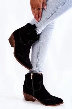 Online Boto Damskie Botki W Szpic Lewski Shoes 3236 Czarne
