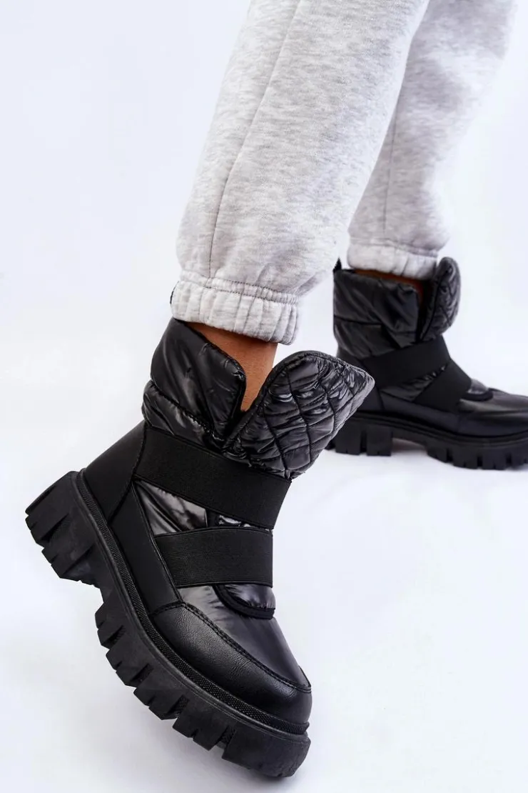 Boto Damskie Trapery|Czarne Botki*Damskie Botki Z Ociepleniem Czarne Feritos