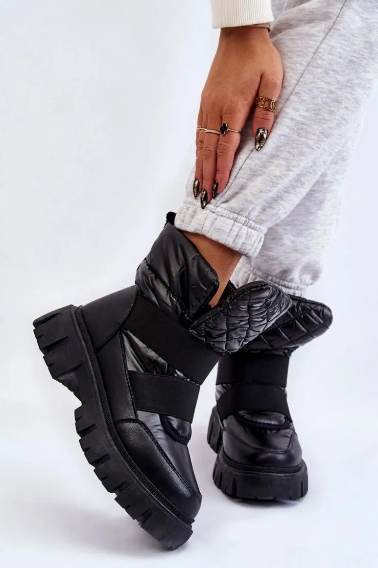 Boto Damskie Trapery|Czarne Botki*Damskie Botki Z Ociepleniem Czarne Feritos
