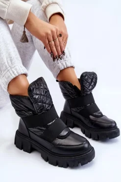 Boto Damskie Trapery|Czarne Botki*Damskie Botki Z Ociepleniem Czarne Feritos