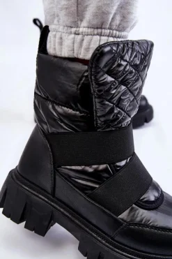 Boto Damskie Trapery|Czarne Botki*Damskie Botki Z Ociepleniem Czarne Feritos