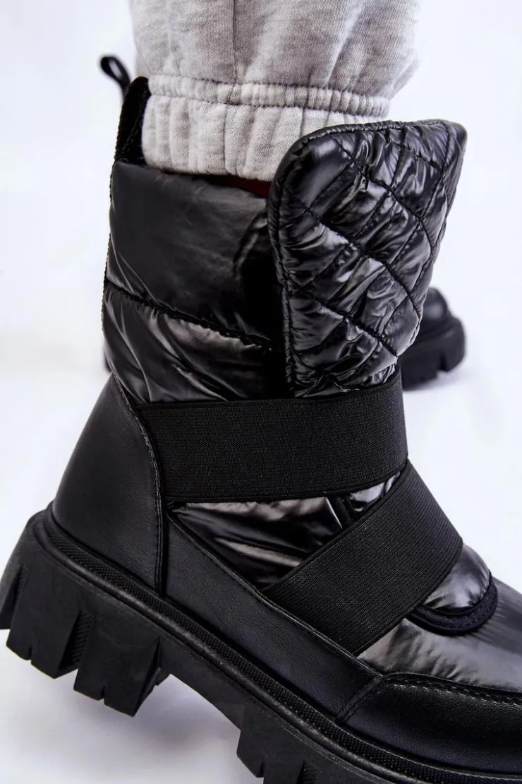 Boto Damskie Trapery|Czarne Botki*Damskie Botki Z Ociepleniem Czarne Feritos