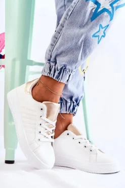 Outlet Boto Damskie Buty Sportowe Białe Samanta