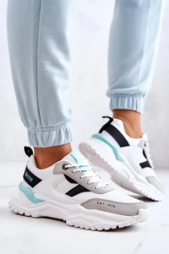 Damskie Big Star Shoes Damskie Buty Sportowe Big Star JJ274A412 Biało-Czarne