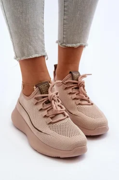 Big Star Shoes Buty Sportowe Big Star|Sneakersy Damskie*Damskie Buty Sportowe Big Star NN274664 Nude