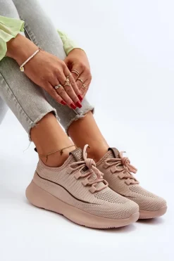 Big Star Shoes Buty Sportowe Big Star|Sneakersy Damskie*Damskie Buty Sportowe Big Star NN274664 Nude