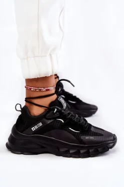 Sale Big Star Shoes Damskie Buty Sportowe Big Star KK274056 Czarne