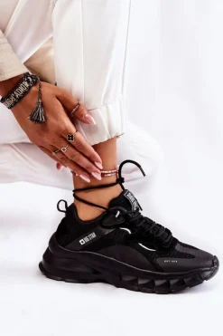 Sale Big Star Shoes Damskie Buty Sportowe Big Star KK274056 Czarne