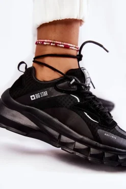 Sale Big Star Shoes Damskie Buty Sportowe Big Star KK274056 Czarne