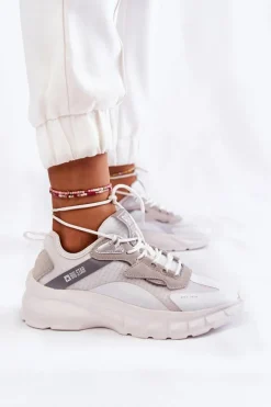 Damskie Big Star Shoes Damskie Buty Sportowe Big Star KK274057 Białe