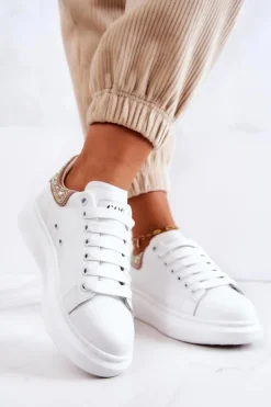 GOE Sneakersy Damskie*Damskie Buty Sportowe JJ2N4051 Biało-Różowe