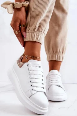 GOE Sneakersy Damskie*Damskie Buty Sportowe JJ2N4051 Biało-Różowe