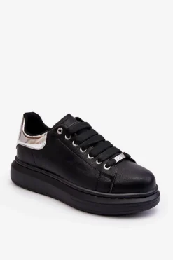 Damskie GOE Damskie Buty Sportowe LL2N4012 Czarno-Srebrne