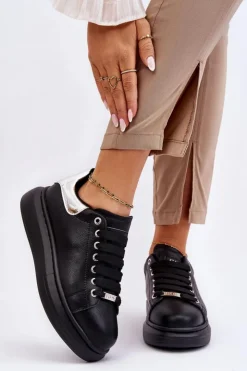 Damskie GOE Damskie Buty Sportowe LL2N4012 Czarno-Srebrne