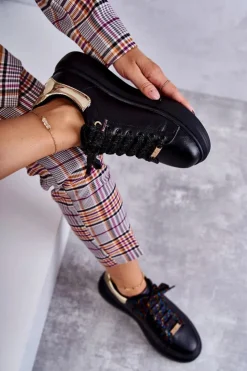 GOE Sneakersy Damskie*Damskie Buty Sportowe KK2N4073 Czarne