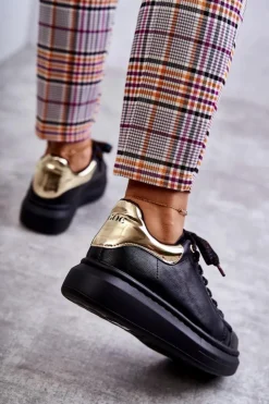 GOE Sneakersy Damskie*Damskie Buty Sportowe KK2N4073 Czarne