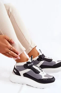 Sale Big Star Shoes Damskie Buty Sportowe Memory Foam System Big Star KK274405 Białe