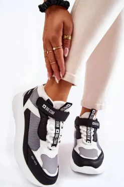 Sale Big Star Shoes Damskie Buty Sportowe Memory Foam System Big Star KK274405 Białe