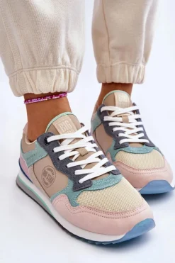 Big Star Shoes Buty Sportowe Big Star|Sneakersy Damskie*Damskie Buty Sportowe Memory Foam System Big Star LL274347 Multikolor