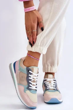 Big Star Shoes Buty Sportowe Big Star|Sneakersy Damskie*Damskie Buty Sportowe Memory Foam System Big Star LL274347 Multikolor