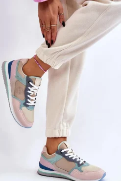 Big Star Shoes Buty Sportowe Big Star|Sneakersy Damskie*Damskie Buty Sportowe Memory Foam System Big Star LL274347 Multikolor