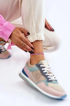 Big Star Shoes Buty Sportowe Big Star|Sneakersy Damskie*Damskie Buty Sportowe Memory Foam System Big Star LL274347 Multikolor