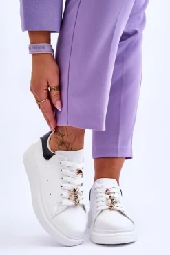 Damskie Boto Damskie Buty Sportowe Na Masywnej Platformie Biało-Czarne Chante