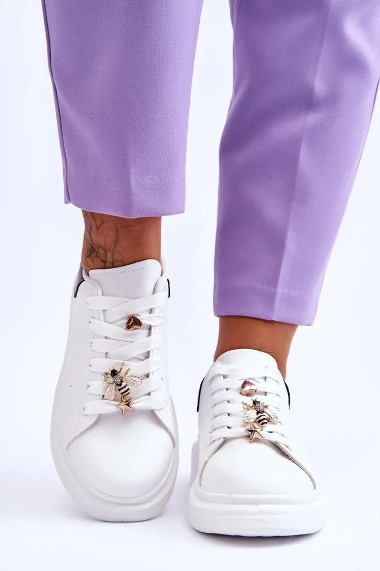 Damskie Boto Damskie Buty Sportowe Na Masywnej Platformie Biało-Czarne Chante