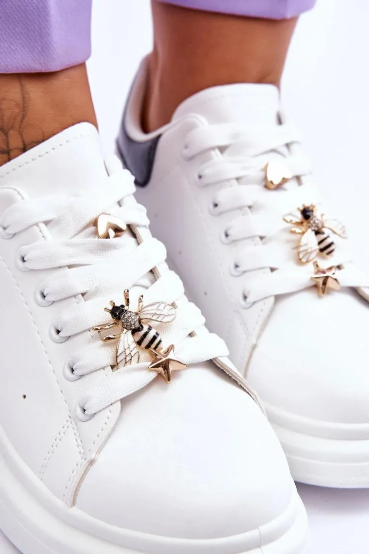 Damskie Boto Damskie Buty Sportowe Na Masywnej Platformie Biało-Czarne Chante