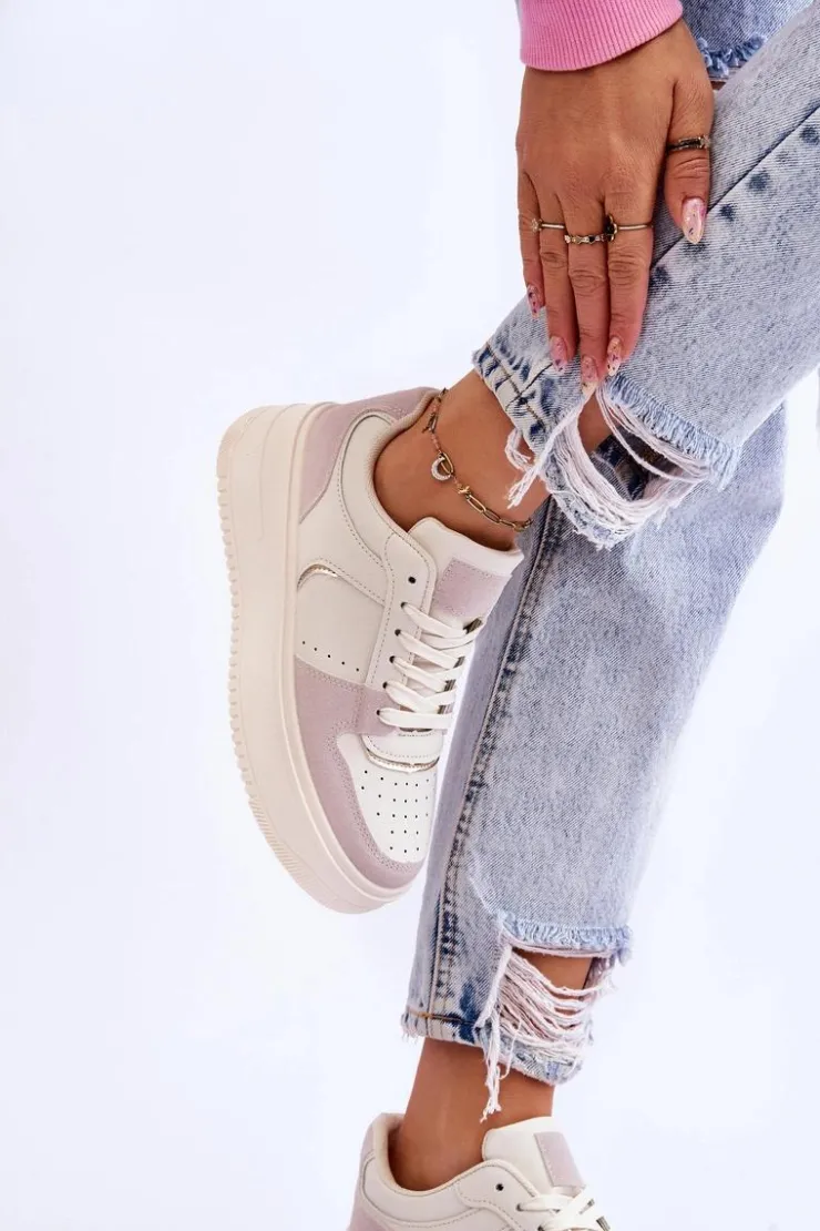 Boto Buty Sportowe Na Platformie|Sneakersy Damskie*Damskie Buty Sportowe Na Wysokiej Platformie Jasnobeżowe Bexley