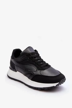 Damskie Boto Damskie Buty Sportowe Na Platformie Czarno-Białe Henley