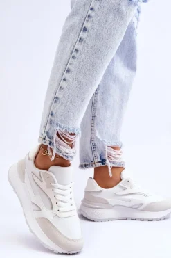 Damskie Boto Damskie Buty Sportowe Na Platformie Białe Henley