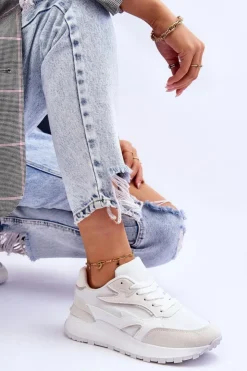 Damskie Boto Damskie Buty Sportowe Na Platformie Białe Henley