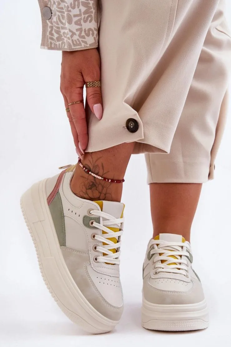 Boto Damskie Buty Sportowe Na Masywnej Platformie Wielokolorowe Gemma