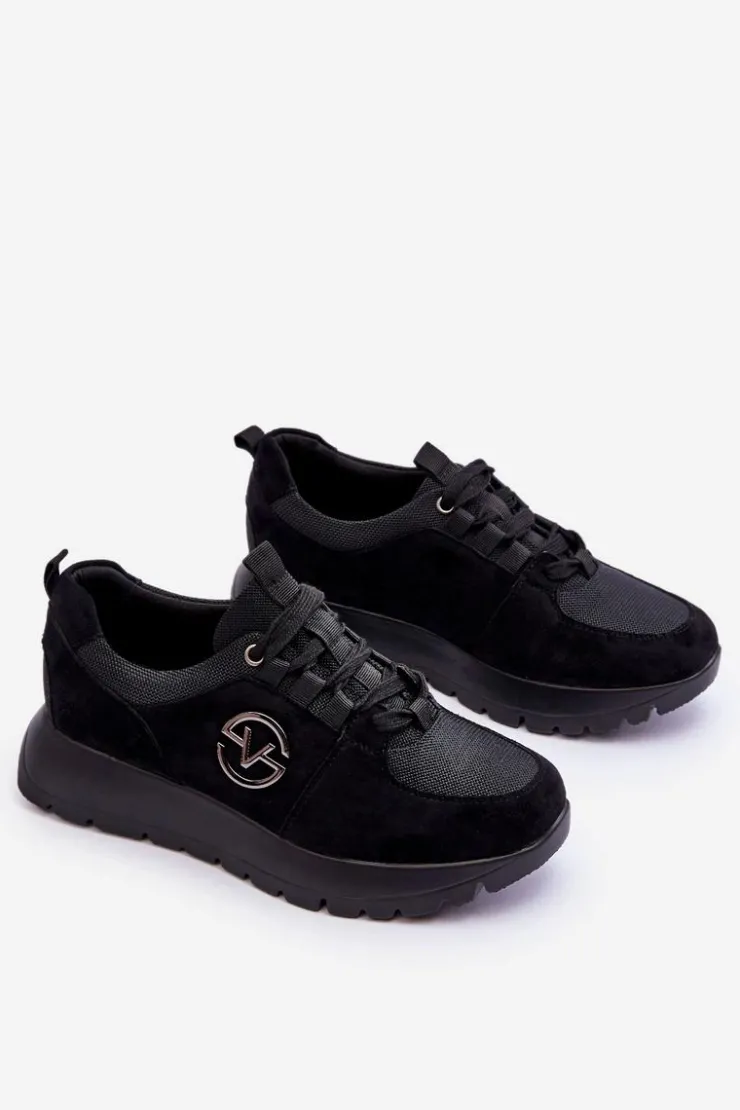 Damskie Buty damskie Vinceza Damskie Buty Sportowe Na Platformie Czarne Aisha