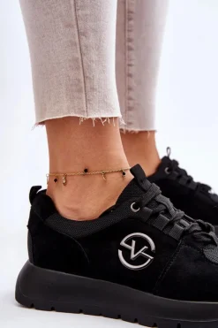 Damskie Buty damskie Vinceza Damskie Buty Sportowe Na Platformie Czarne Aisha